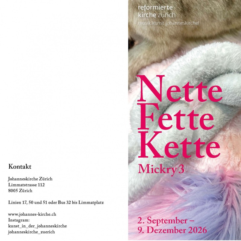 reformierte Kirche Johanneskirche Zürich 2.09-09.12 2026